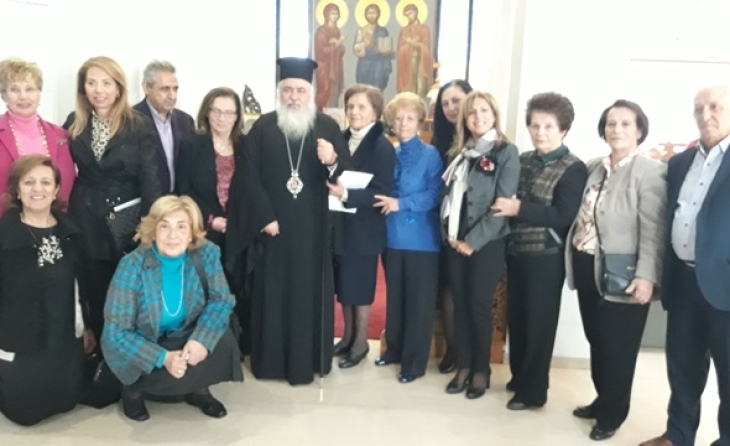 Ο Σεβασμιότατος Μητροπολίτης Νεαπόλεως και Σταυρουπόλεως κ.κ. Βαρνάβας ετέλεσε στη «Διαμαντίδειο Στέγη» τον μηνιαίο αγιασμό, παρουσία του Διοικητικού Συμβουλίου της Μέριμνας Ποντίων Κυριών, των Επίτιμων Προέδρων της και φίλων της